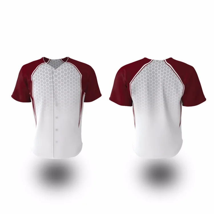 New Custom Full Button Training Baseball Jersey 100% Polyester Practice Softball Jerseys Shirt
