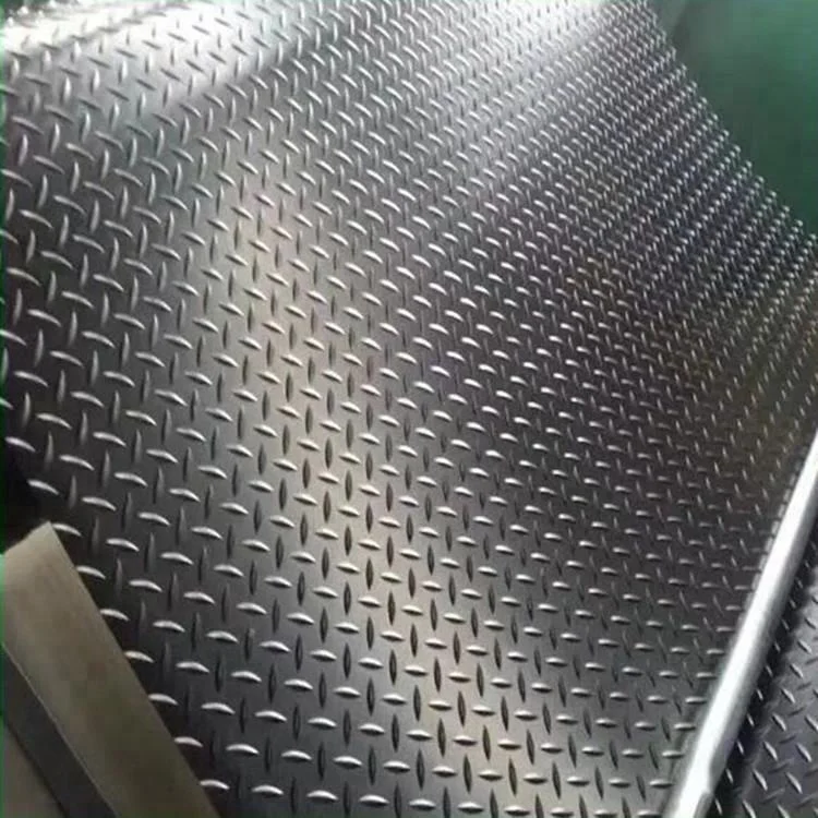 Нескользящий черный Ребристый круглый резиновый коврик для подъездной дорожки гаража