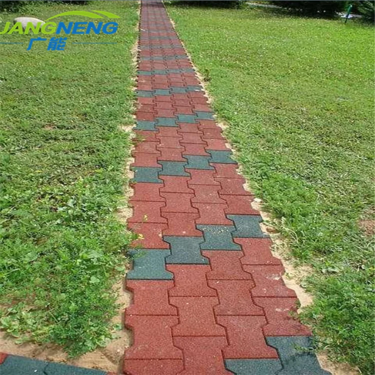 Factory Low price Driveway Granulated Colorful sidewalk interlocking rubber paver tile
