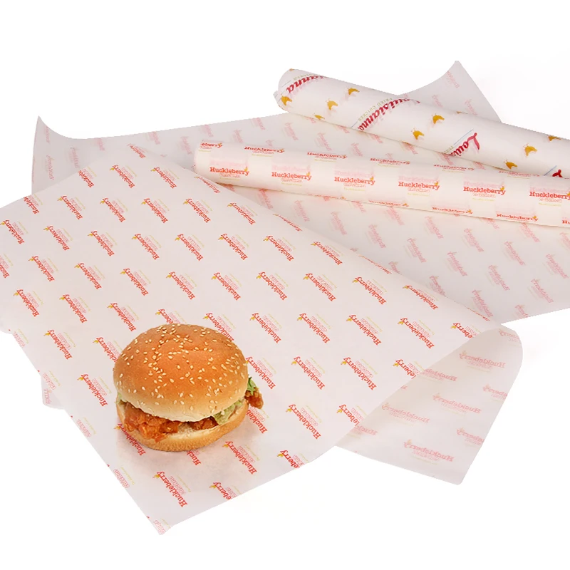 
Printed greaseproof paper,high quality food grade greaseproof paper raw material,burger wrapping paper in roll 