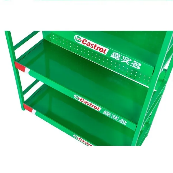 Metal Multi-function shelf seasoning refined sunflower oil sesame oil hemp oil display stand