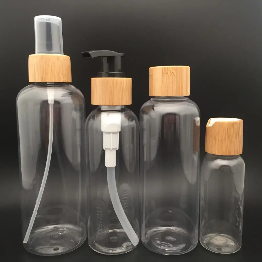200ml 250ml 300ml bamboo PET lotion shampoo hand wash pump spray bottle