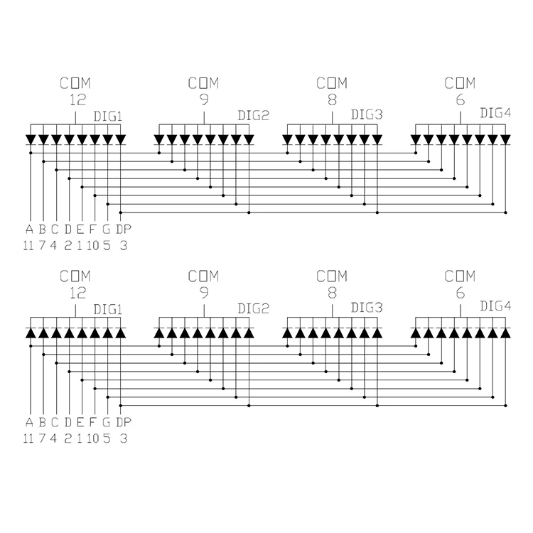 China factory direct sales 0.32 inch 4 bit 7 segment led display
