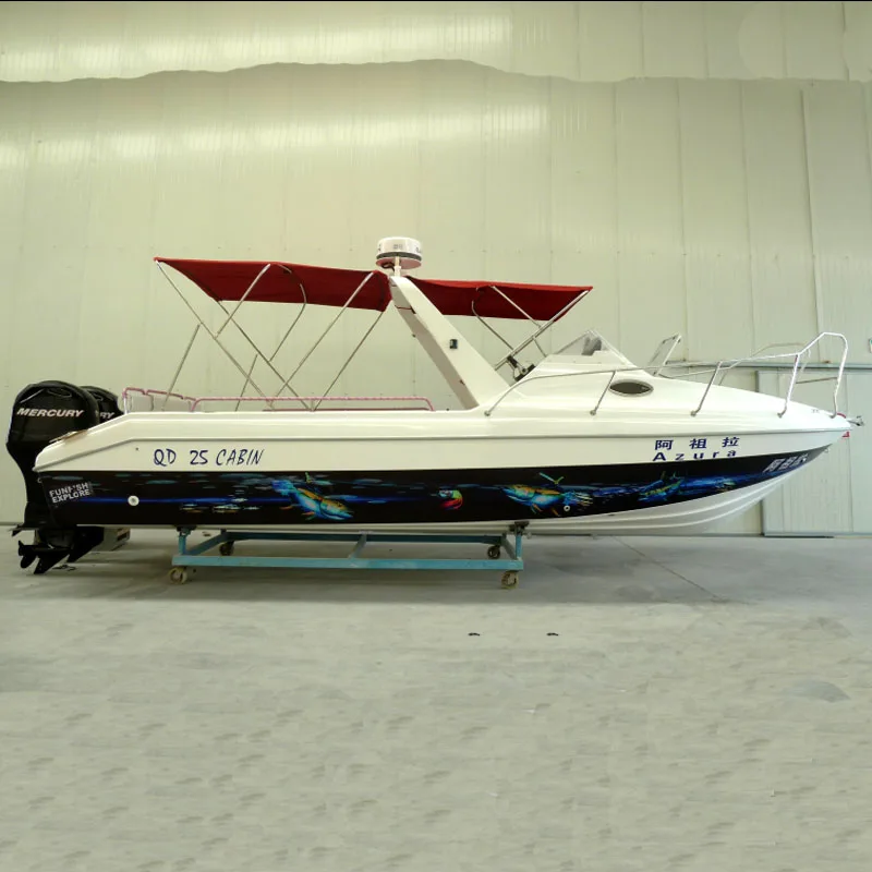 
WATERWISH QD 25 Cabin Fiberglass Boat Hull for Sale 