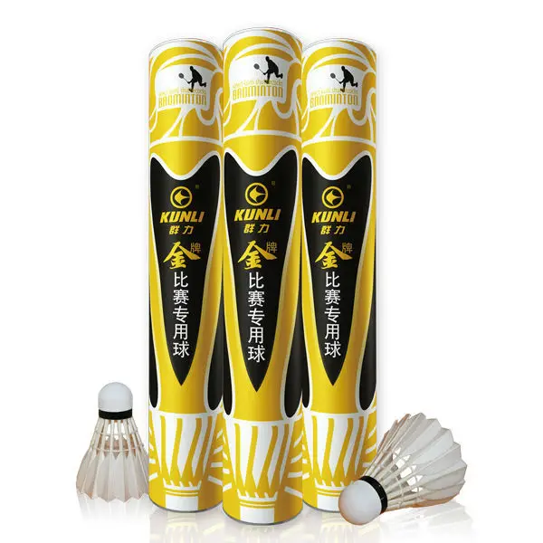 Kunli gold professional badminton/best strength/best flying/top goose feather shuttlecock in international tournament