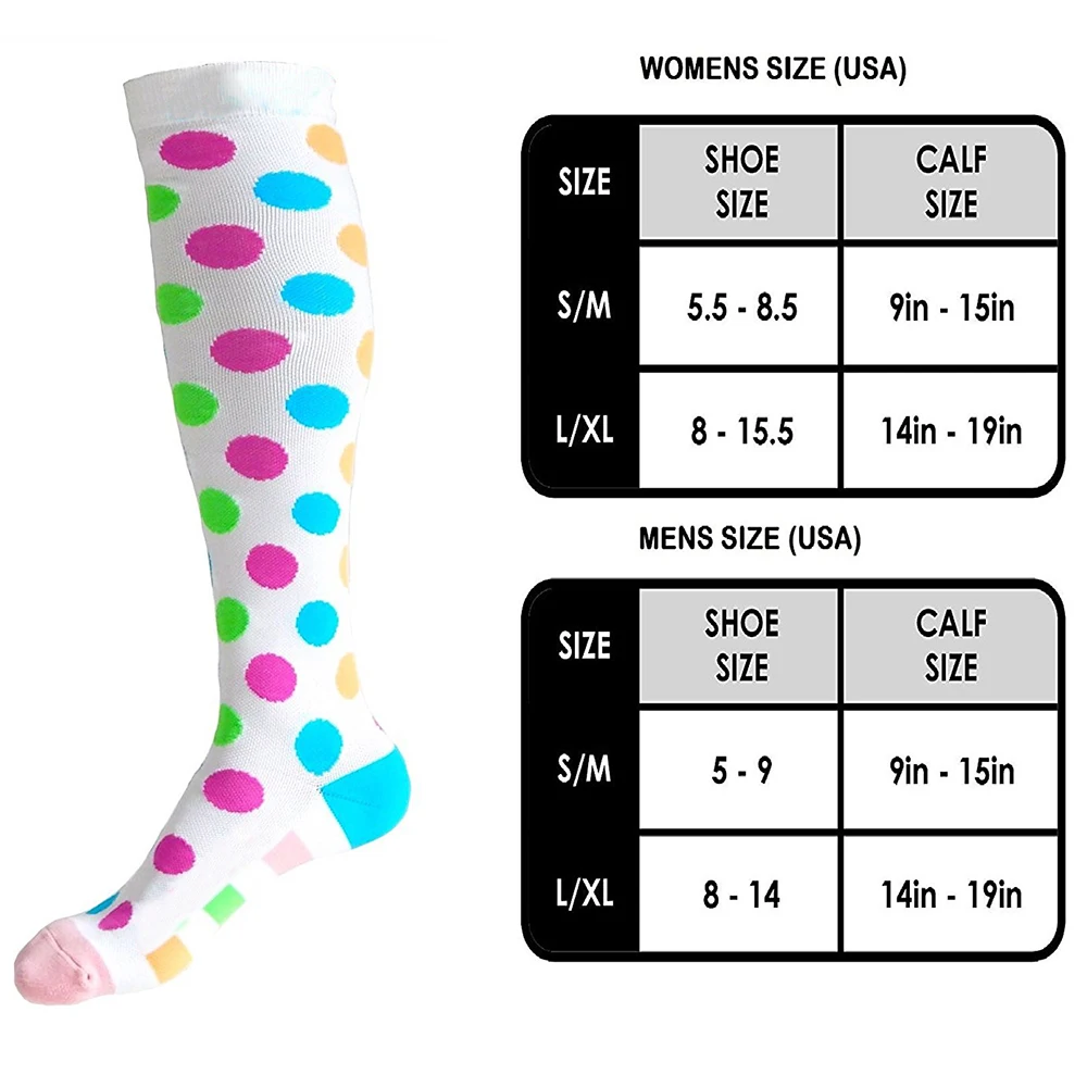 OEM Service Colorful Unisex Knee High Travel Flight Compression Socks For Travel Sport FOB Reference Price:Get Latest Price