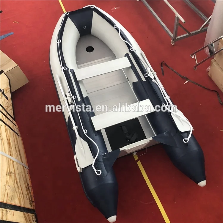 2018 New Product High Quality PVC Inflatable rubber boats with motor outboard PVC boat aluminium floor for sale