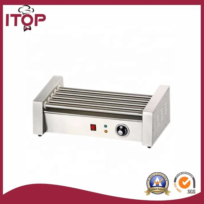  Электрический роликовый гриль для хот-догов из нержавеющей стали