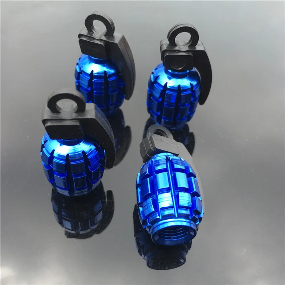Popular Green Hand Grenade Style car tire air valve cap