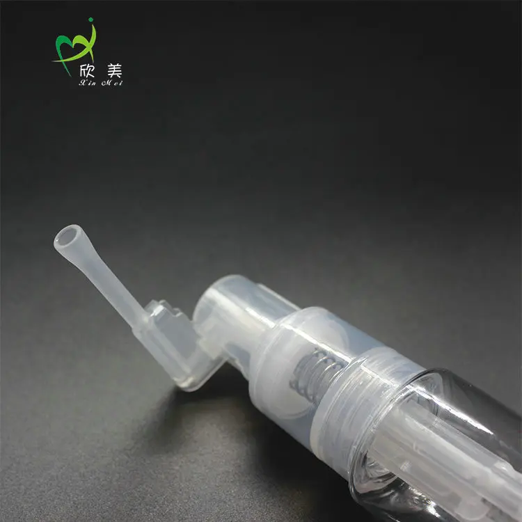 Special design 14ml/18ml/25ml/35ml/50ml/60ml PET plastic dry powder glitter spray bottle with long nozzle for talcum powder