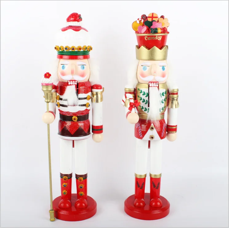 High quality creative King Candy wooden nutcracker wooden soldier nutcracker for christmas decoration funny christmas nutcracke