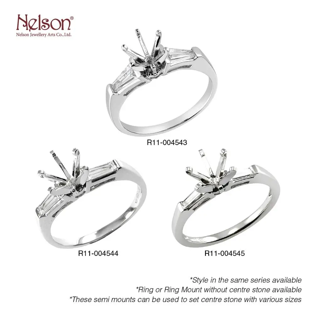 Nelson Jewellery Manufacturer Luxury Anniversary 18K White Yellow Rose Gold Channel Set Diamond Mounting Ring