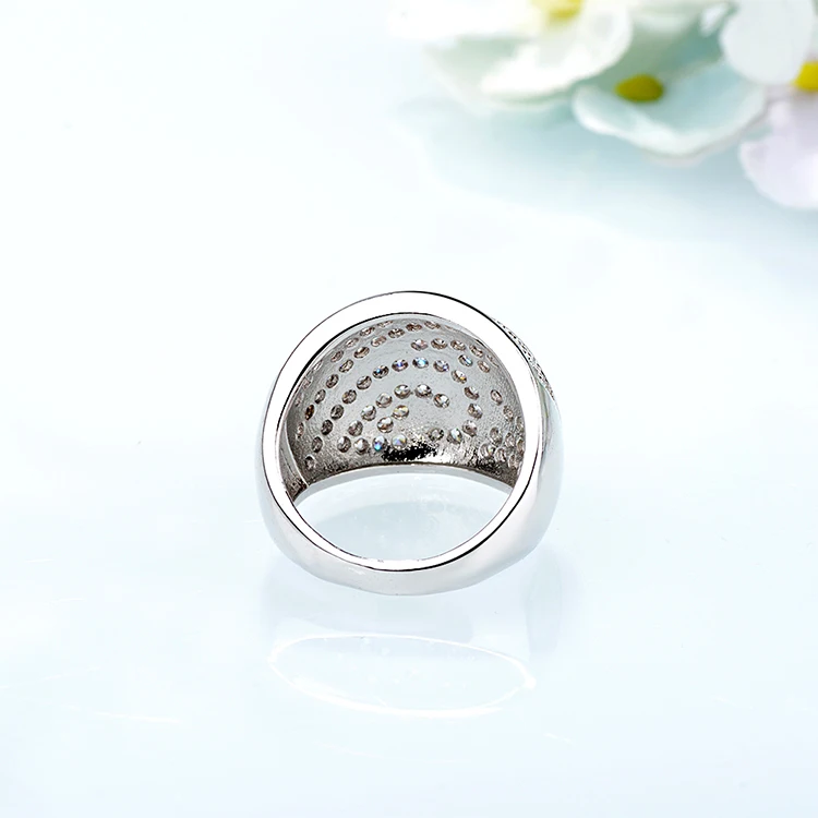 DTINA Fashion New Platinum Ring Crystal Couple Ring