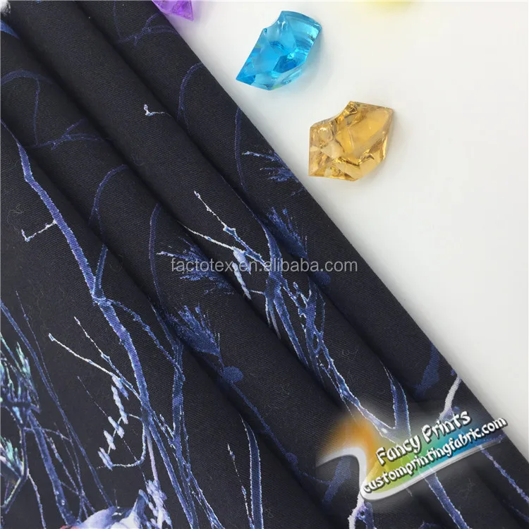 
Wholesale small flower print 100% rayon/viscose printed fabric for shirt and dress 