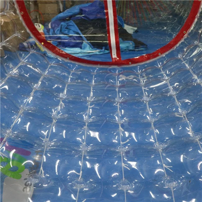 2019 new design 3.0 x 2.6 x 2m 0.8mm PVC human size  inflatable water walking roller