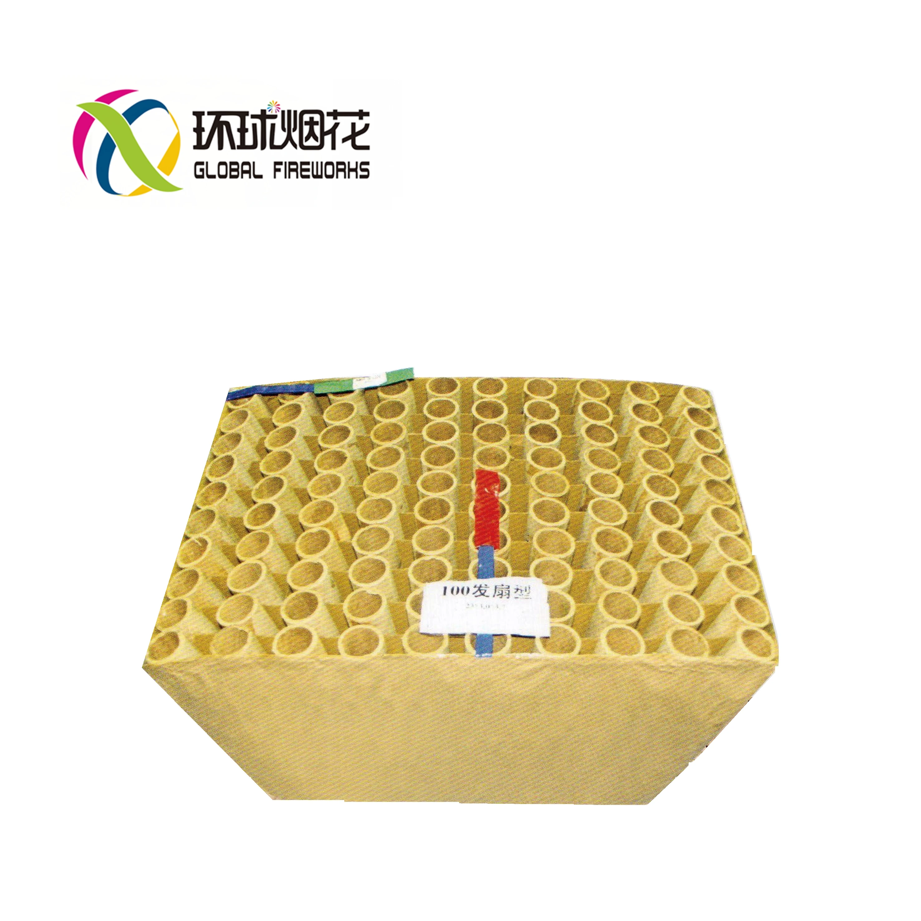 GFDC30100F 100S Display 12inch 30mm Cakes Square 1.3g Un0335 Wholesale High Quality Liuyang Global Fireworks Fuegos Artificiales