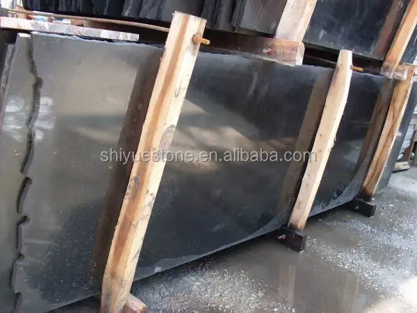 Chinese imported absolute black granite slab dyed black granite stone