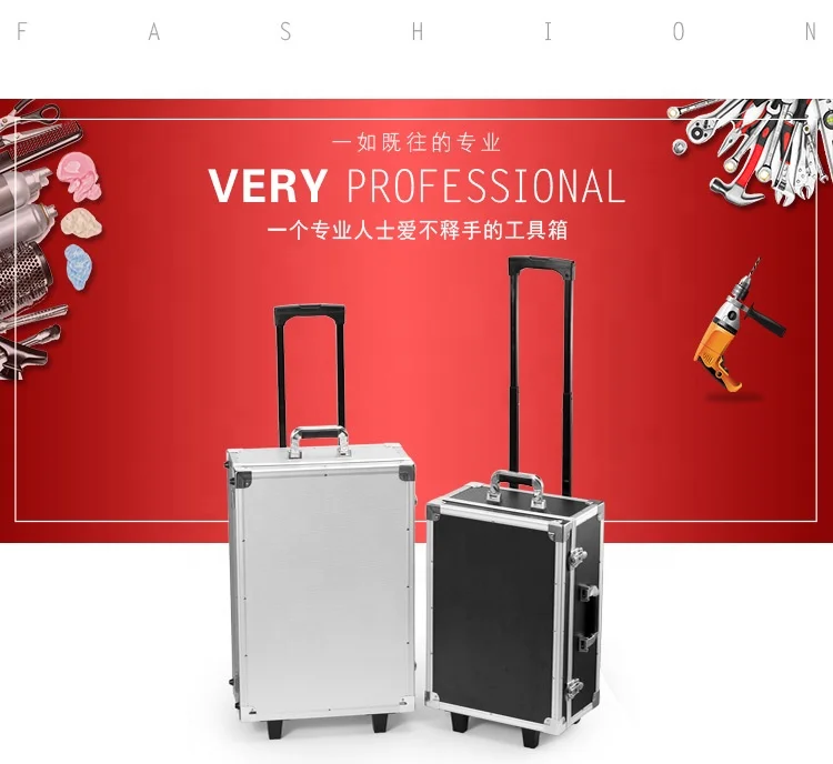 Customized Aluminum Alloy Case Large Multifunctional Tool Case Hardware and Tools Exhibition Case