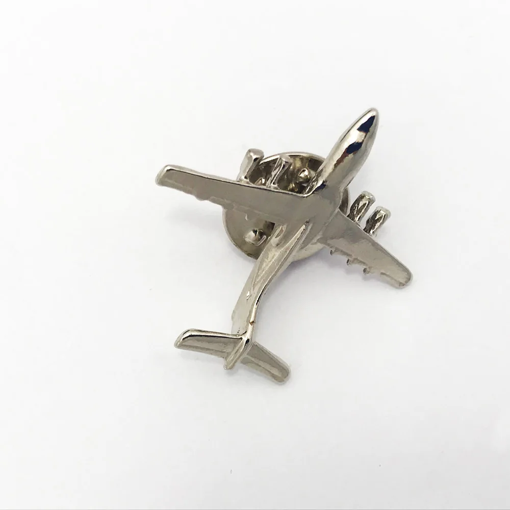 3D Gold Silver Airplane Malta Country Hard Enamel Metal Lapel Pins for Men