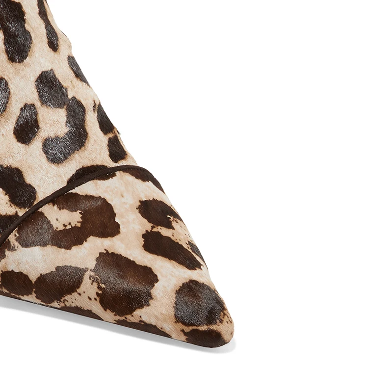 New Arrival Handmade Lady Fashion Leopard Boots