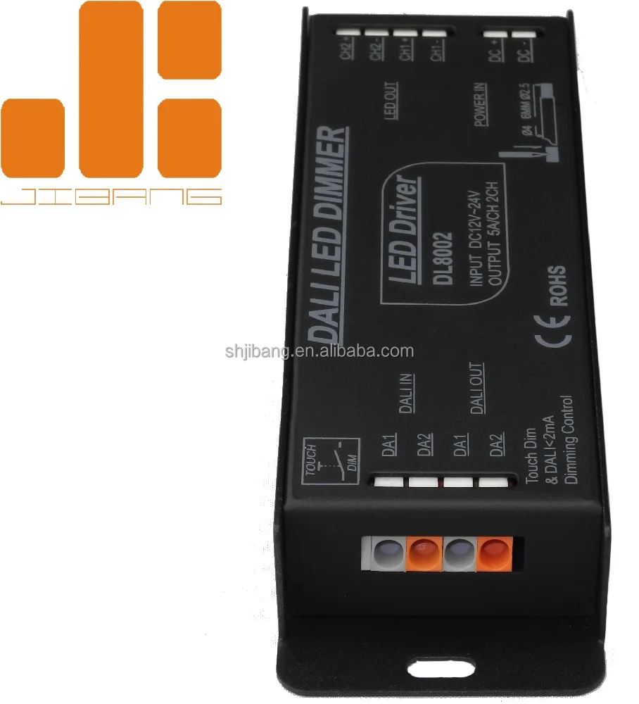 2 channel DALI driver for dimming WW CW led lighting push switch dim