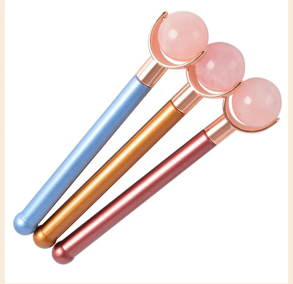 100% natural jade facial roller massage royal single head mini rose quartz eye roller