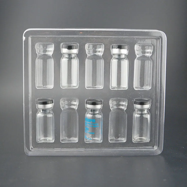 
Biodegradable Ampoule Vial plastic trays packaging PET PVC Flocking tray 