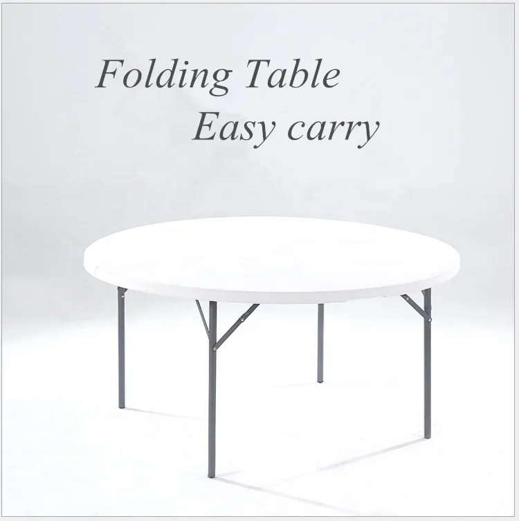 Space-Save Easy Transport 10 Seats Plastic Folding HDPE Banquet Dining Table And Chairs Set