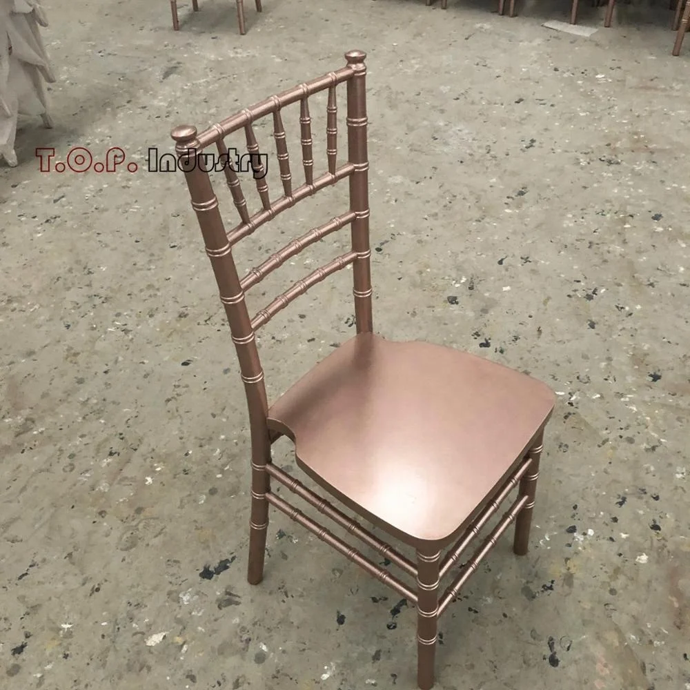 Wedding Rental Stackable Wooden Gold Chivary Chairs