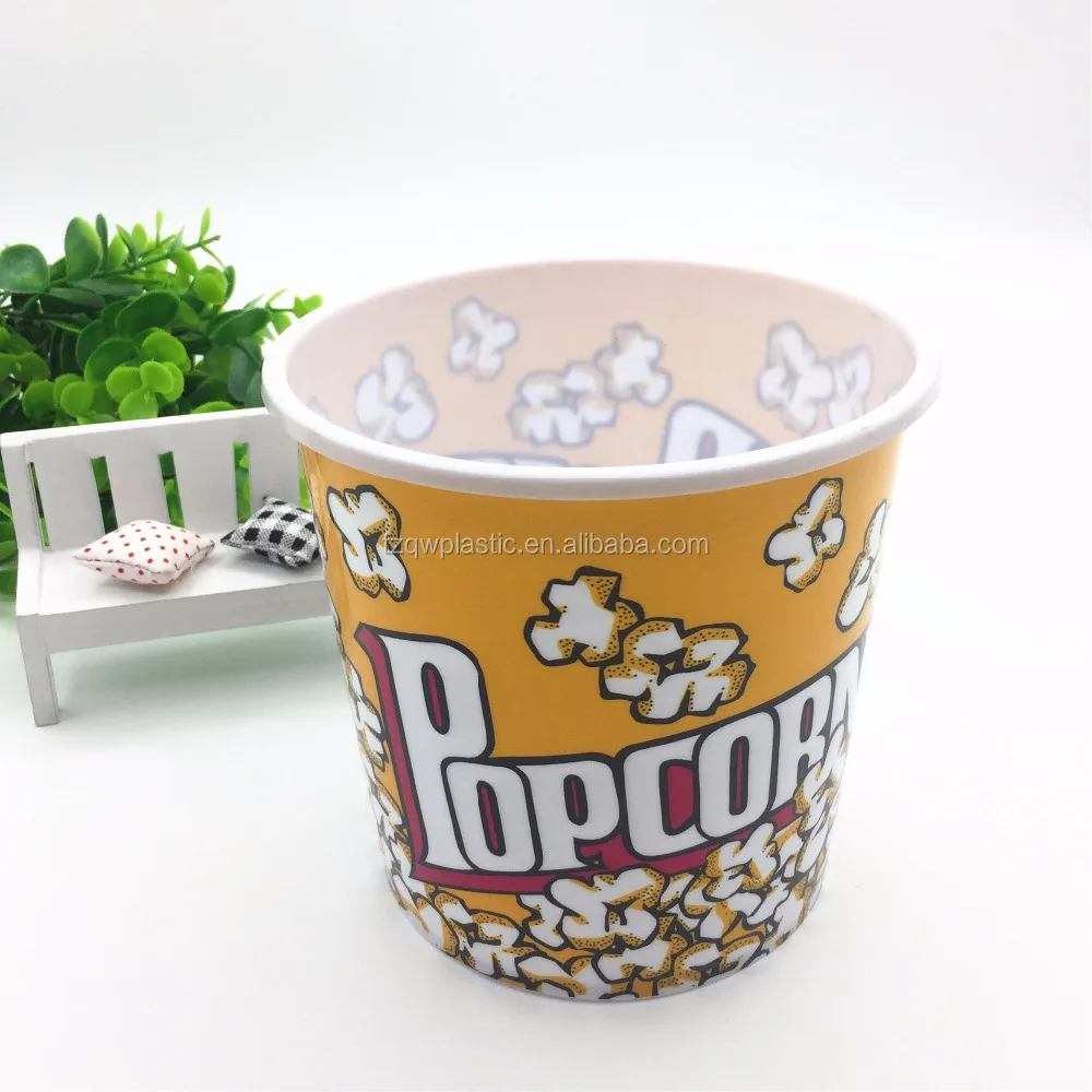 Лидер продаж, круглый пластиковый ковш для попкорна 1200 мл, оптовая продажа