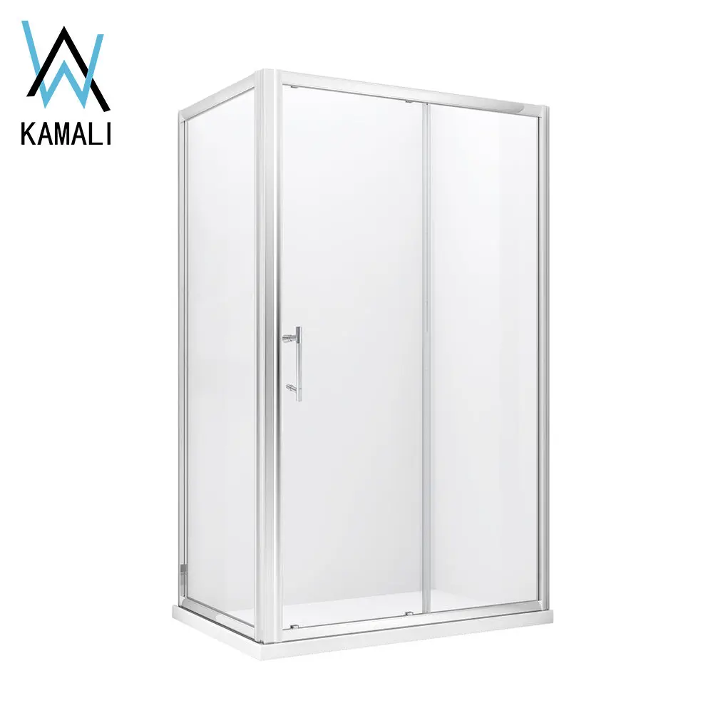 Normal Design Factory Price Hotel Customizabe Aluminum Frame Rectangle 1 Side Slide Glass Bathroom Shower Box, Shower Room