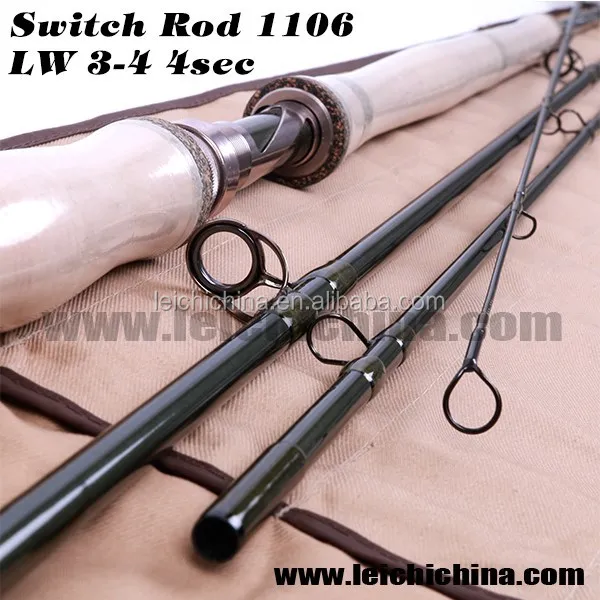 Switch Rod 11ft 6wt 4pc Korean carbon fly fishing switch rod