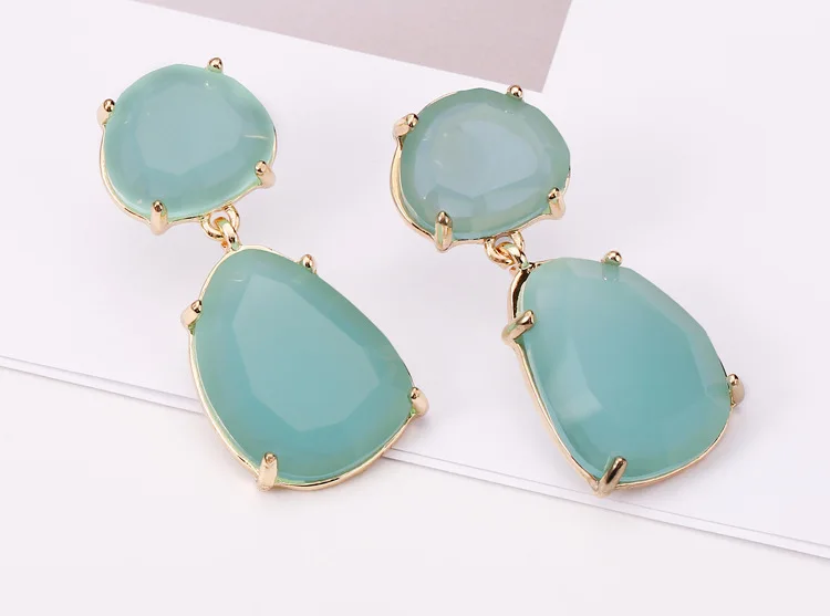 
gold bali designs wholesale personalized resin jewelry earring irregular geometric tortoise epoxy resin earrings 