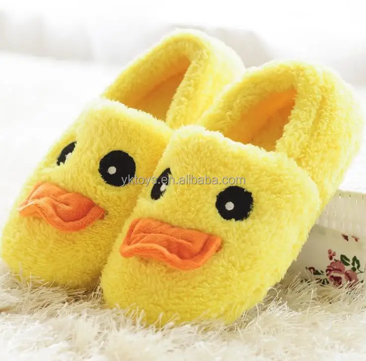 
New design winter slipper plush duck slipper animal shape warm up slipper 