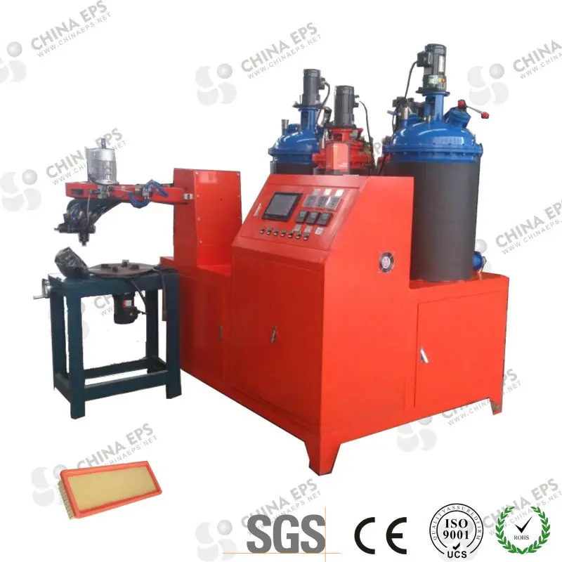 China polyurethane pu air filter casting machine manufacturing