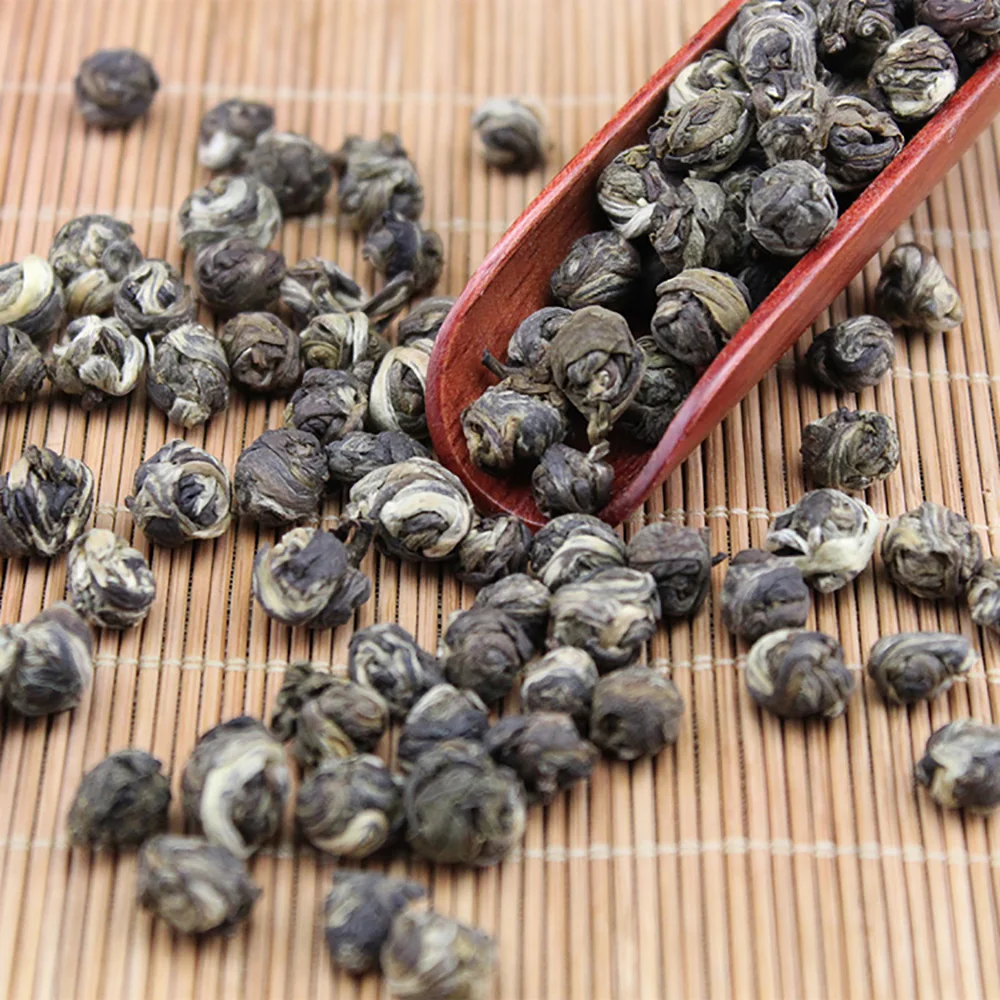 
High Grade Organic Chinese Dragon Pearls Jasmine Green Tea in Buck 