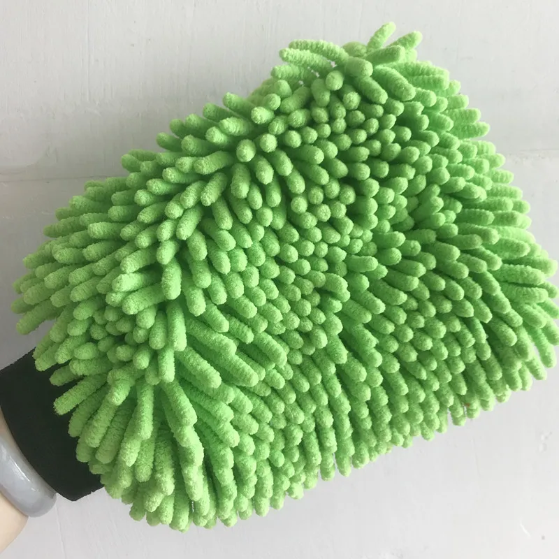 Идеальная очистка, Лидер продаж, двухсторонняя ткань из микрофибры для очистки автомобиля, синельная лапша, варежка для мытья автомобиля