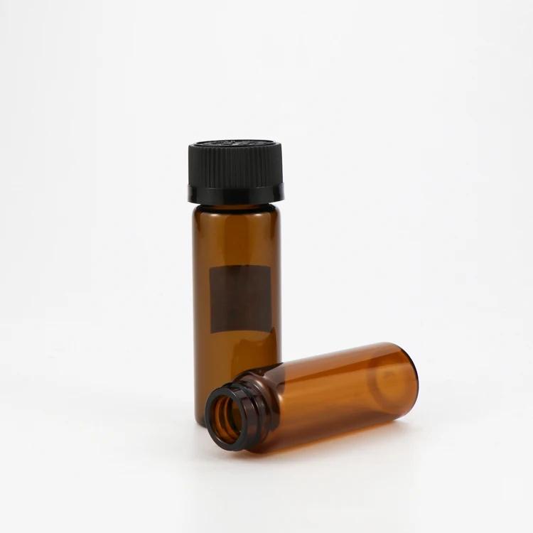 New 15ml Childproof Glass Packaging Amber Tall Pre-Roll Child Lock Pill Blunt Test Glass Tubes Vials With Screw Top Lid