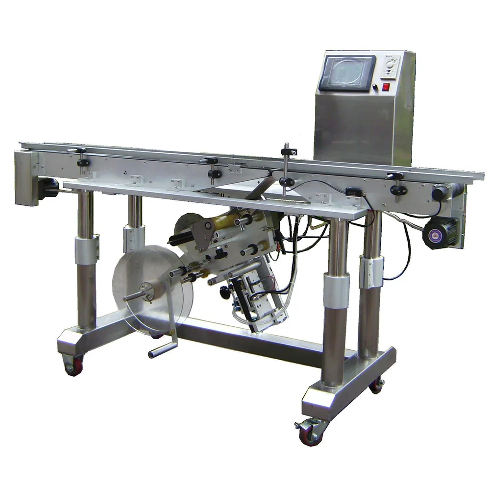 YM210X Automatic Top Bottom Plane Adhesive Box Labeling Machinery Container Sticker For Flat Surface