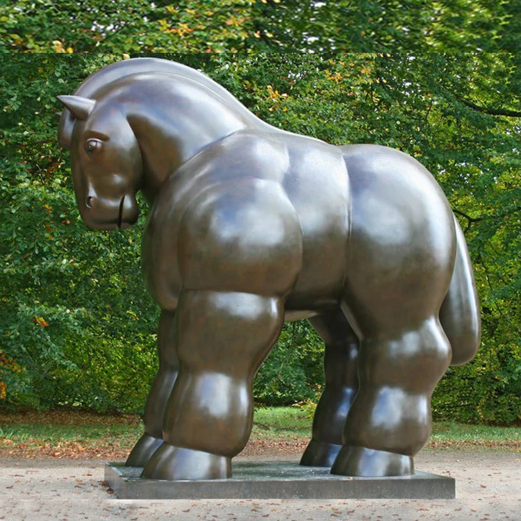 Modern design reproduction bronze fernando botero statue outdoor horse sculpture
