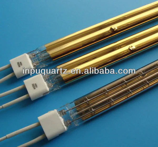 gold reflector radiant tube heater halogen heating tube 400W electric heating tube