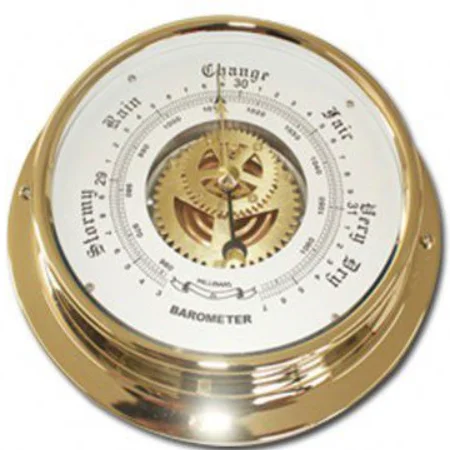 Dial instrument  vessel 180mm IMPA 370246 High Quality portable Brass marine aneroid nautical barometer  made in China for boat