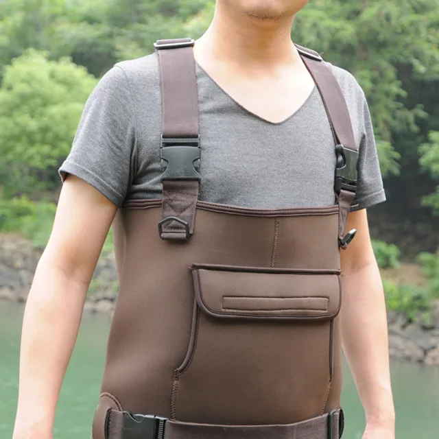 most popular men brown fishing wader neoprene chest wader