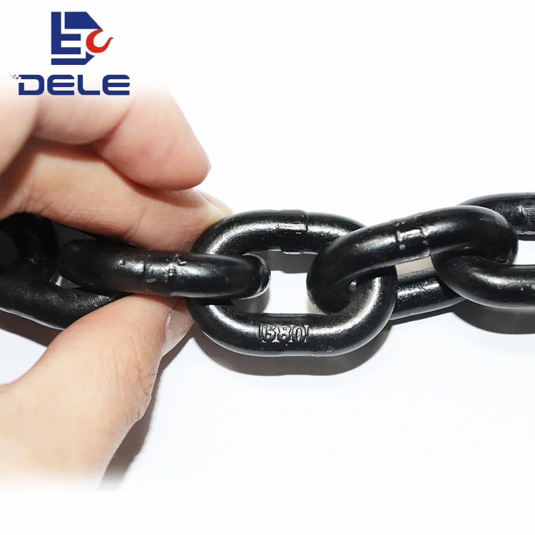 Фабрика DELE черная 3x9 мм G80 подъемная цепь для продажи железная