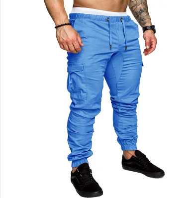 Однотонные рабочие брюки-карго для мужчин с логотипом