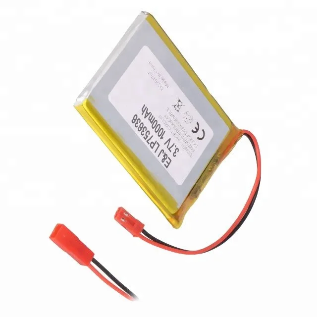 3,7 В 1000 мАч Акку Lipo 753636 li-po аккумуляторная батарея 3,7 В литий-полимерный чехол аккумулятор