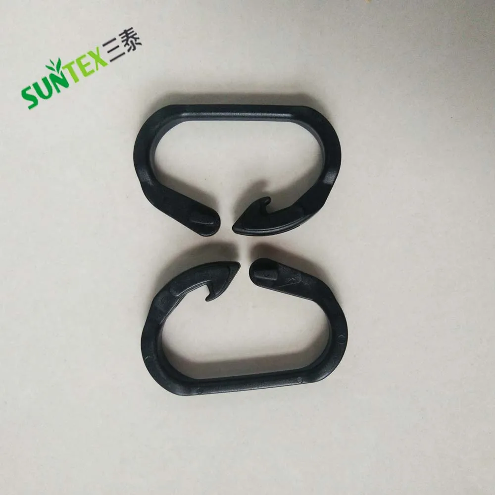 UV Resistant Black Snake Clips, Cherry Cover Hanging C Hooks, Anti Hail Net Bird Connector Clamps