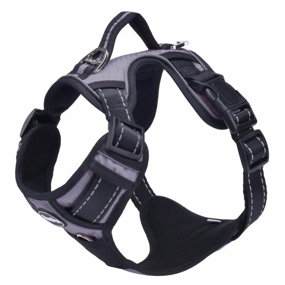 Wholesale New Design Service Adjustable Soft Padded Nylon Big Dog Harness with Lift