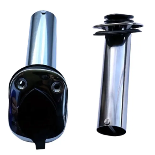 Xiamen Sunshine Marine Boat Stainless Steel Fishing Rod Holder Flush Mount 15 30 90 Degree With PVC Cap Inner Tube and Gasket