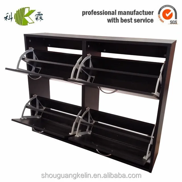 collapsible automatic vintage wooden shoe rack